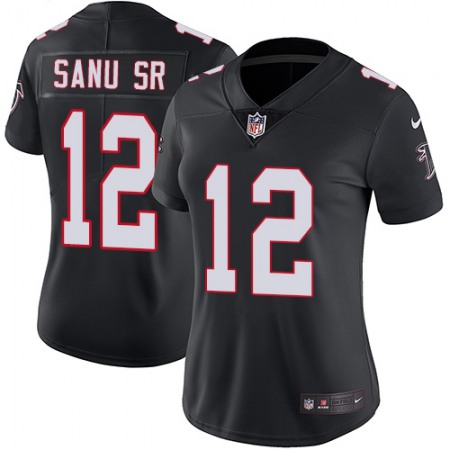Nike Falcons #12 Mohamed Sanu Sr Black Alternate Women's Stitched NFL Vapor Untouchable Limited Jersey