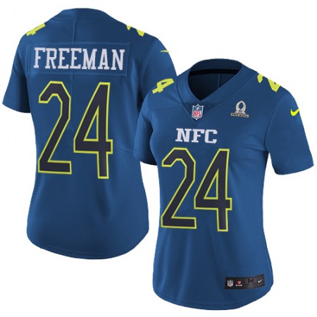 Nike Falcons #24 Devonta Freeman Navy Women's Stitched NFL Limited NFC 2017 Pro Bowl Jersey
