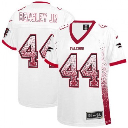 Nike Falcons #44 Vic Beasley Jr White Women's Stitched NFL Elite Drift Fashion Jersey