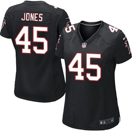 Nike Falcons #45 Deion Jones Black Alternate Women's Stitched NFL Elite Jersey