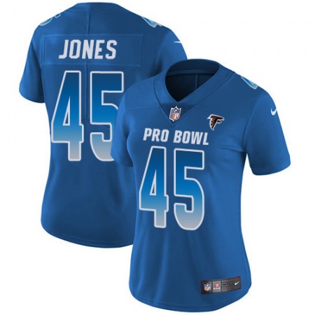 Nike Falcons #45 Deion Jones Royal Women's Stitched NFL Limited NFC 2018 Pro Bowl Jersey