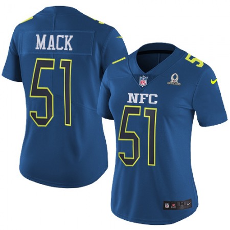 Nike Falcons #51 Alex Mack Navy Women's Stitched NFL Limited NFC 2017 Pro Bowl Jersey