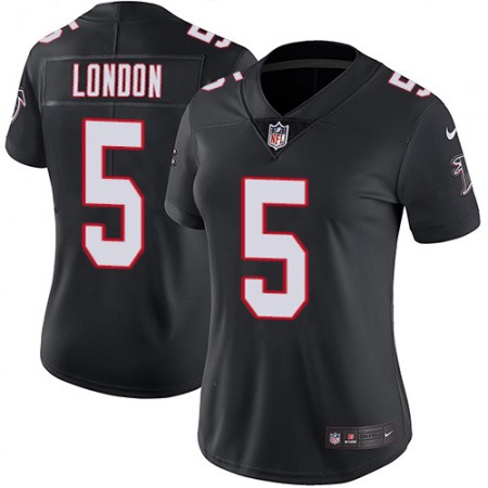 Nike Falcons #5 Drake London Black Alternate Stitched Women's NFL Vapor Untouchable Limited Jersey