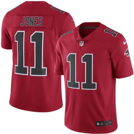 Nike Falcons #11 Julio Jones Red Youth Stitched NFL Limited Rush Jersey