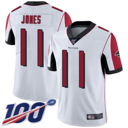 Nike Falcons #11 Julio Jones White Youth Stitched NFL 100th Season Vapor Limited Jersey