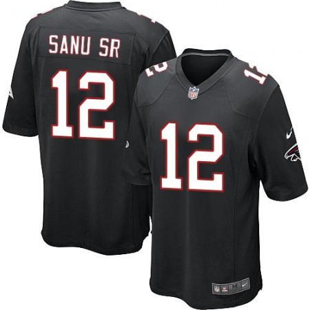 Nike Falcons #12 Mohamed Sanu Sr Black Alternate Youth Stitched NFL Elite Jersey