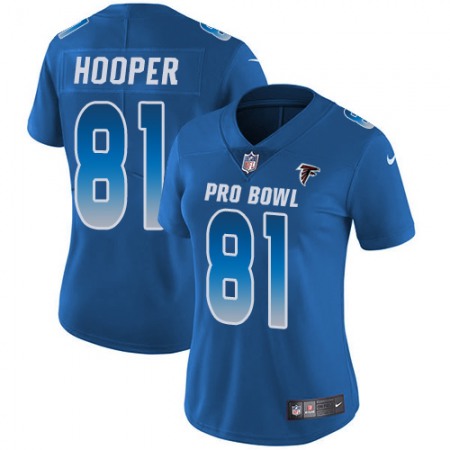 Nike Falcons #81 Austin Hooper Royal Women's Stitched NFL Limited NFC 2019 Pro Bowl Jersey