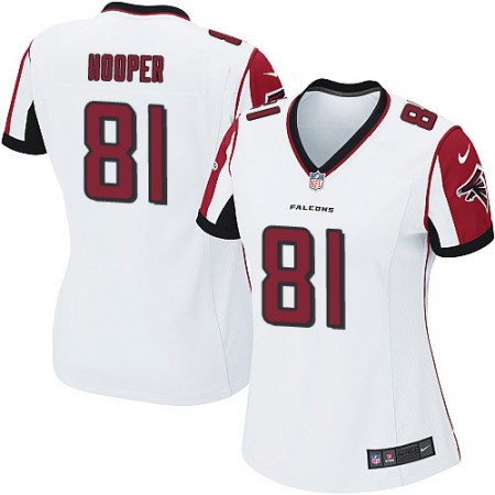 Nike Falcons #81 Austin Hooper White Women's Stitched NFL Elite Jersey