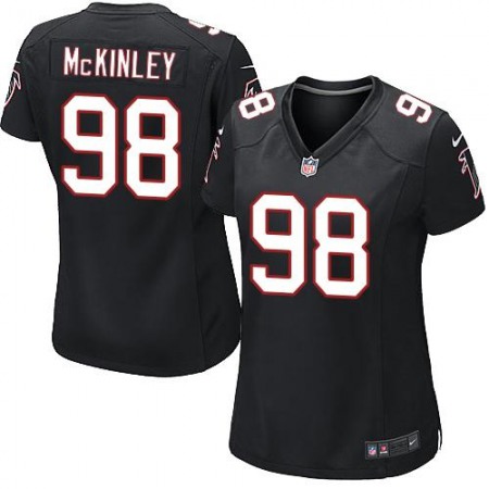 Nike Falcons #98 Takkarist McKinley Black Alternate Women's Stitched NFL Elite Jersey