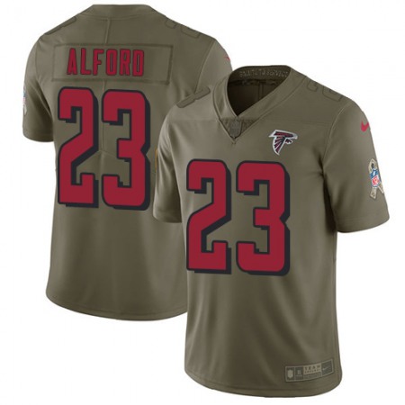 Nike Falcons #23 Robert Alford Olive Youth Stitched NFL Limited 2017 Salute to Service Jersey