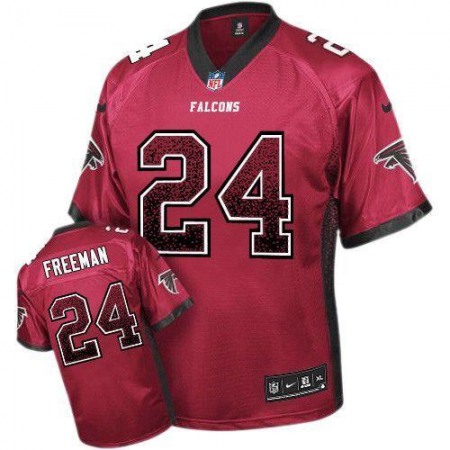 Nike Falcons #24 Devonta Freeman Red Team Color Youth Stitched NFL Elite Drift Fashion Jersey