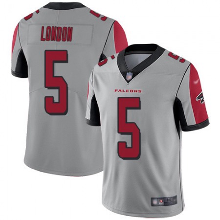 Nike Falcons #5 Drake London Silver Stitched Youth NFL Limited Inverted Legend Jersey
