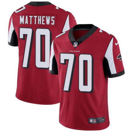 Nike Falcons #70 Jake Matthews Red Team Color Youth Stitched NFL Vapor Untouchable Limited Jersey