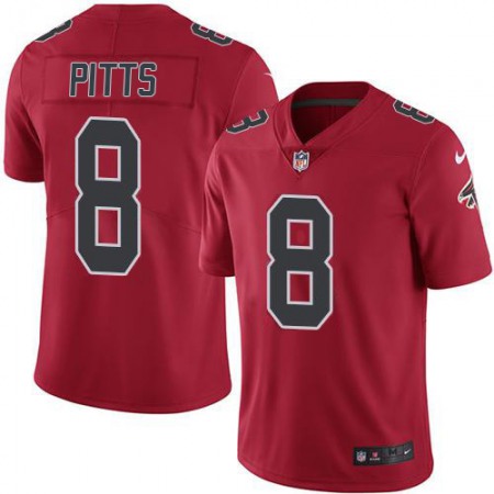 Nike Falcons #8 Kyle Pitts Red Youth Stitched NFL Limited Rush Jersey