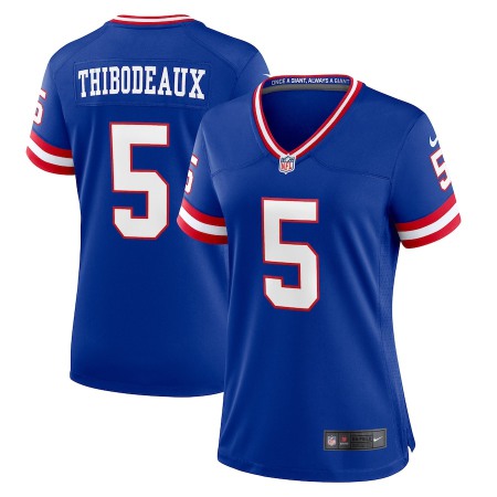 New York Giants #5 Kayvon Thibodeaux Royal Women's Nike Classic Player Game Jersey