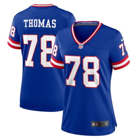 New York Giants #78 Andrew Thomas Royal Women's Nike Classic Player Game Jersey