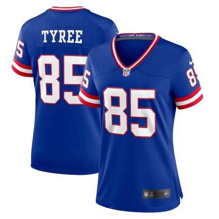 New York Giants #85 David Tyree Royal Women's Nike Classic Player Game Jersey