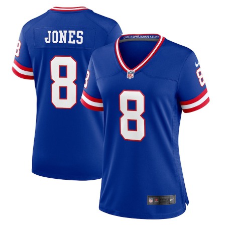New York Giants #8 Daniel Jones Royal Women's Nike Classic Player Game Jersey