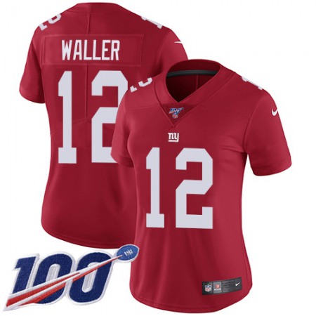 Nike Giants #12 Darren Waller Red Women's Alternate Women's Stitched NFL 100th Season Vapor Limited Jersey