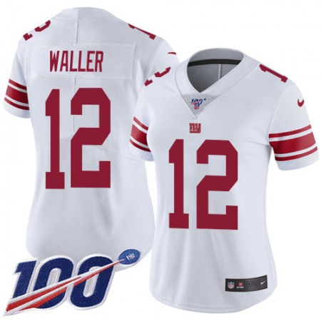 Nike Giants #12 Darren Waller White Women's Stitched NFL 100th Season Vapor Untouchable Limited Jersey