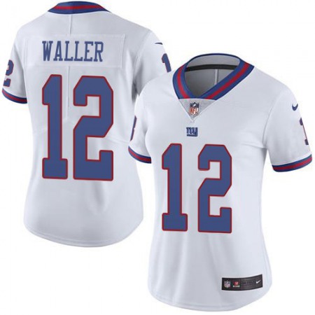 Nike Giants #12 Darren Waller White Women's Stitched NFL Limited Rush Jersey