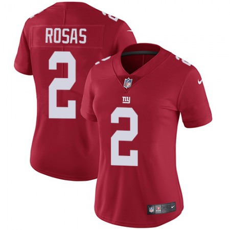 Nike Giants #2 Aldrick Rosas Red Alternate Women's Stitched NFL Vapor Untouchable Limited Jersey