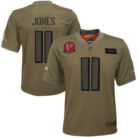 Youth Atlanta Falcons #11 Julio Jones Nike Camo 2019 Salute to Service Game Jersey