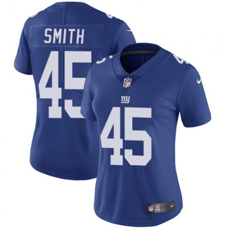 Nike Giants #45 Jaylon Smith Royal Blue Team Color Women's Stitched NFL Vapor Untouchable Limited Jersey