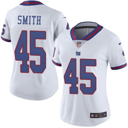 Nike Giants #45 Jaylon Smith White Women's Stitched NFL Limited Rush Jersey