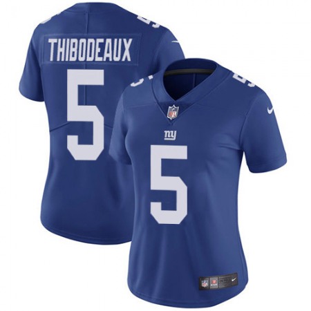 Nike Giants #5 Kayvon Thibodeaux Royal Blue Team Color Women's Stitched NFL Vapor Untouchable Limited Jersey