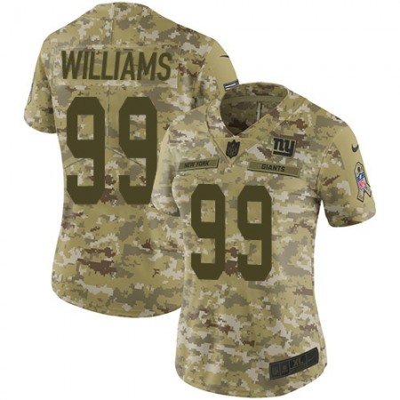 Nike Giants #99 Leonard Williams Camo Women's Stitched NFL Limited 2018 Salute To Service Jersey