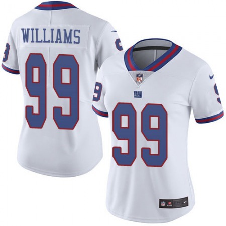 Nike Giants #99 Leonard Williams White Women's Stitched NFL Limited Rush Jersey