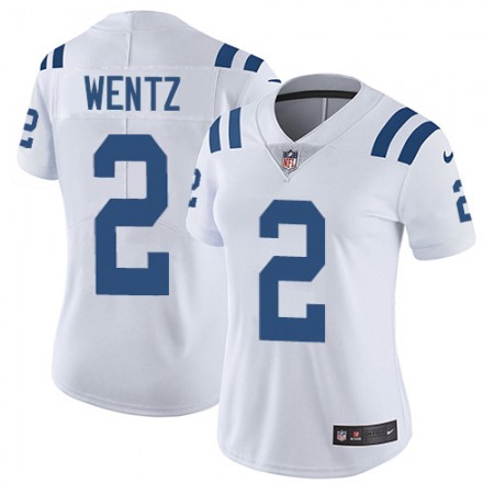 Indianapolis Colts #2 Carson Wentz White Women's Stitched NFL Vapor Untouchable Limited Jersey