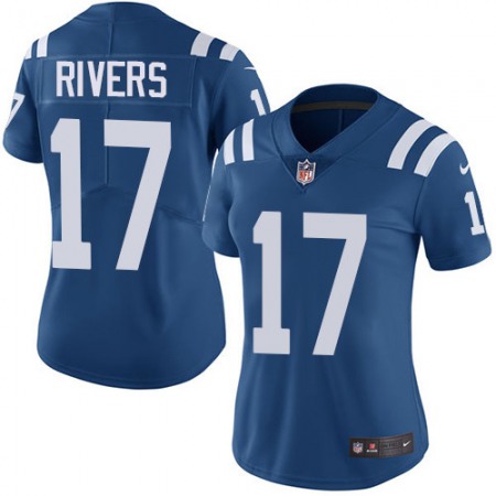 Nike Colts #17 Philip Rivers Royal Blue Team Color Women's Stitched NFL Vapor Untouchable Limited Jersey