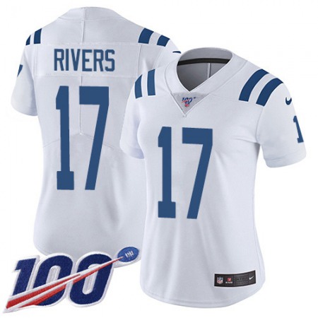 Nike Colts #17 Philip Rivers White Women's Stitched NFL 100th Season Vapor Untouchable Limited Jersey