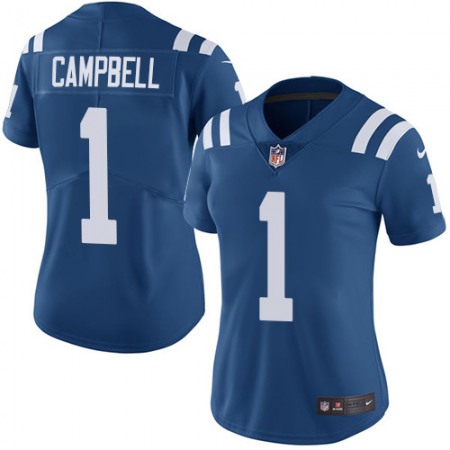 Nike Colts #1 Parris Campbell Royal Blue Team Color Women's Stitched NFL Vapor Untouchable Limited Jerse