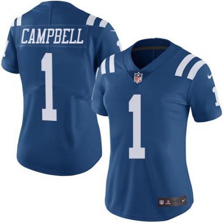 Nike Colts #1 Parris Campbell Royal Blue Women's Stitched NFL Limited Rush Jersey