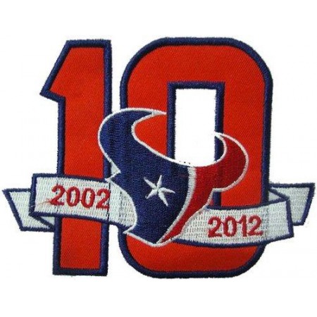 Stitched Houston Texans 10th Anniversary Jersey Patch