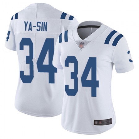 Nike Colts #34 Rock Ya-Sin White Women's Stitched NFL Vapor Untouchable Limited Jersey