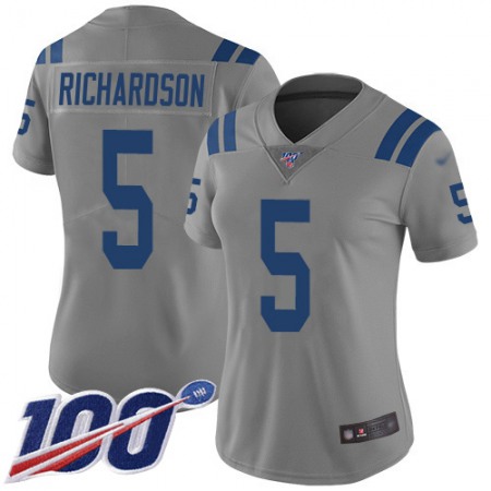 Nike Colts #5 Anthony Richardson Gray Women's Stitched NFL Limited Inverted Legend 100th Season Jersey