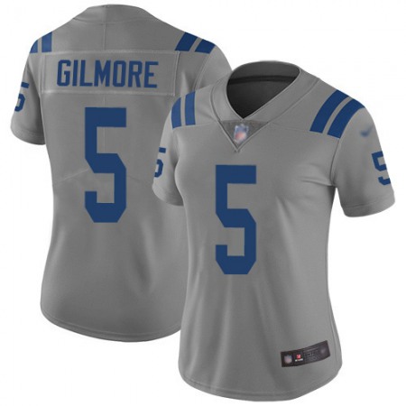 Nike Colts #5 Stephon Gilmore Gray Women's Stitched NFL Limited Inverted Legend Jersey