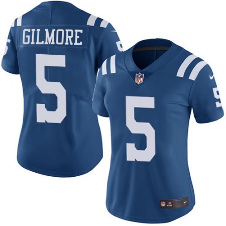 Nike Colts #5 Stephon Gilmore Royal Blue Women's Stitched NFL Limited Rush Jersey