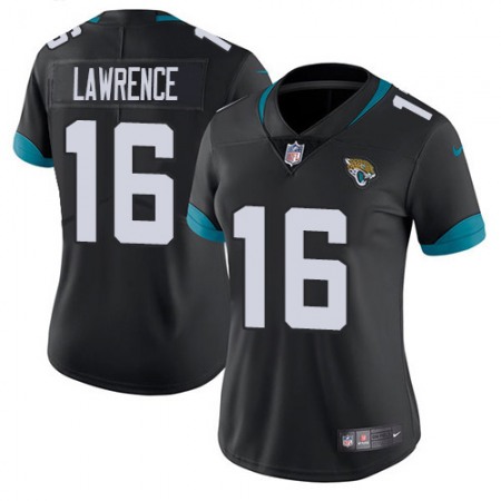 Nike Jaguars #16 Trevor Lawrence Black Team Color Women's Stitched NFL Vapor Untouchable Limited Jersey