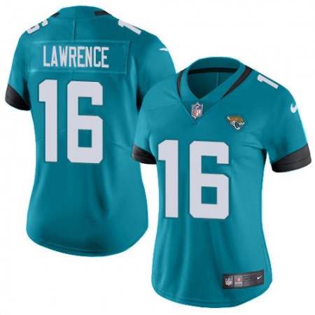 Nike Jaguars #16 Trevor Lawrence Teal Green Alternate Women's Stitched NFL Vapor Untouchable Limited Jersey