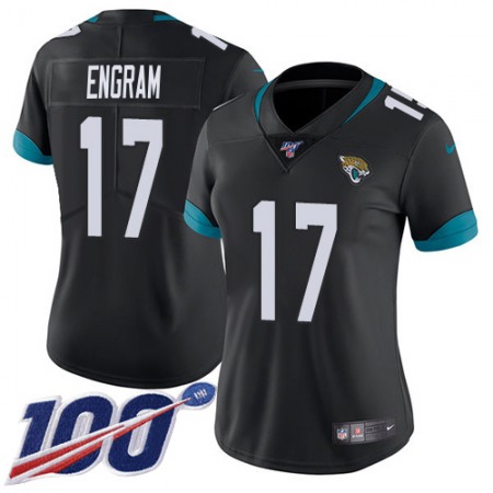 Nike Jaguars #17 Evan Engram Black Team Color Women's Stitched NFL 100th Season Vapor Untouchable Limited Jersey