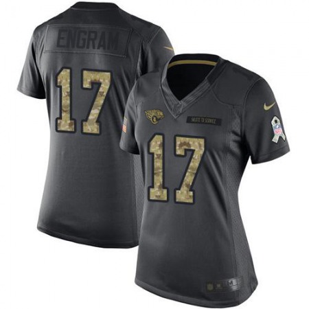 Nike Jaguars #17 Evan Engram Black Women's Stitched NFL Limited 2016 Salute to Service Jersey