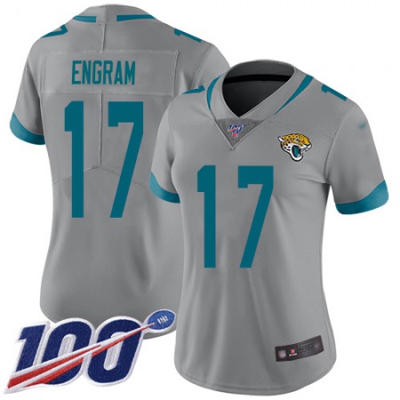 Nike Jaguars #17 Evan Engram Silver Women's Stitched NFL Limited Inverted Legend 100th Season Jersey