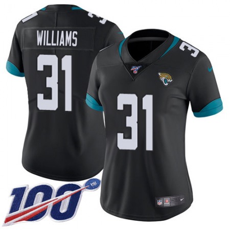Nike Jaguars #31 Darious Williams Black Team Color Women's Stitched NFL 100th Season Vapor Untouchable Limited Jersey