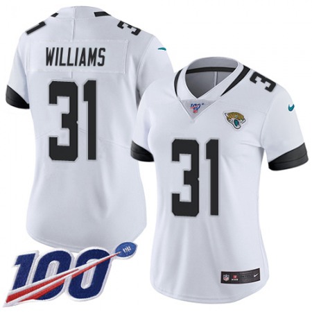 Nike Jaguars #31 Darious Williams White Women's Stitched NFL 100th Season Vapor Untouchable Limited Jersey