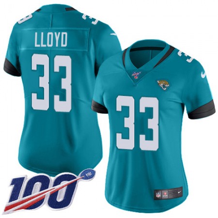 Nike Jaguars #33 Devin Lloyd Teal Green Alternate Women's Stitched NFL 100th Season Vapor Untouchable Limited Jersey